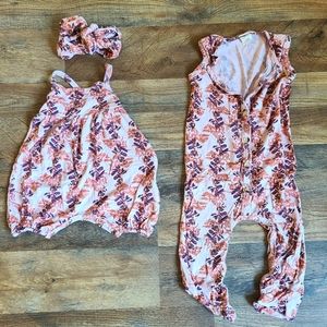 KATE QUINN BAMBOO SISTER SET: 0-3 months and 18-24 months